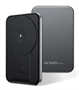 ARG-PB-1160BK-Black-5000mAh 15W Magnetic Wireless Power Bank-Front and Rear View