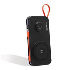 ArgomTech ST10 - Magnetic 4-in-1 Power Bank Station, 10000mAh, 20W PD Fast Charging, Built-In Cables, Black