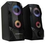 ArgomTech Combat Gaming S68  - Altavoces Estéreo Multimedia 2.0CH, Alimentación USB, Con Cable 3.5mm, Negro