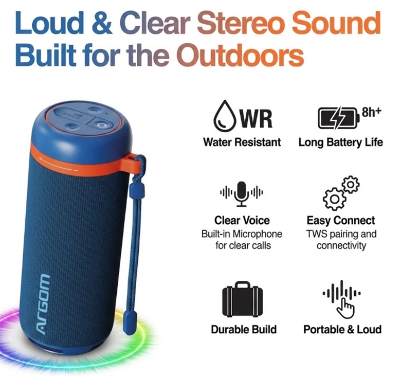 ARG-SP-3009BL-Azul-Altavoz Bluetooth Inalámbrico Premium-Caracteristicas