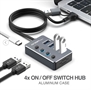 ARG-UB-0190-Gris-Hub USB 3.0 de 4 Puertos con Interruptores 5Gbps-Caracteristica