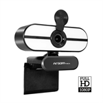 ARGOMTech ARG-WC-9145BK - CAM45 Full HD 1080p Web Camera, Dual Microphone, 3-Mode LED Ring Light, Privacy Cover, USB 2.0, Black