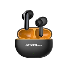 ArgomTech SkeiPods E21 - True Wireless Bluetooth 5.4 Earbuds with ANC, Dual ENC and USB-C Charging Case, Black