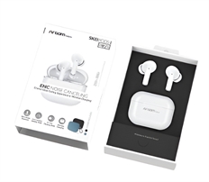 ArgomTech SkeiPods E72 - True Wireless Bluetooth Earbuds with AI ENC Noise Canceling, Wireless Charging Case, Black/Blue