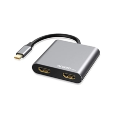 ArgomTech ARG-UB-0182 - Hub USB-C 4 en 1 Dual HDMI 4K, USB 3.0, Power Delivery 87W