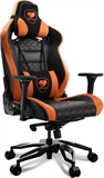 Cougar Armor Titan Pro - Silla Gaming Naranja, Base de Aluminio, Soporte de lumbar, Altura Ajustable, Apoyabrazos 4D