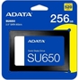 ASU650SS-256GT-R-Negro-SSD SATA 2.5 Pulgadas Ultimate SU650 256GB-Vista Frontal del Empaque Retail