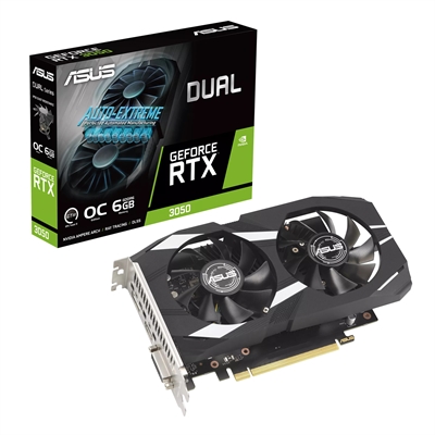 ASUS Dual GeForce RTX 3050 OC Edition 6GB GDDR6 package view