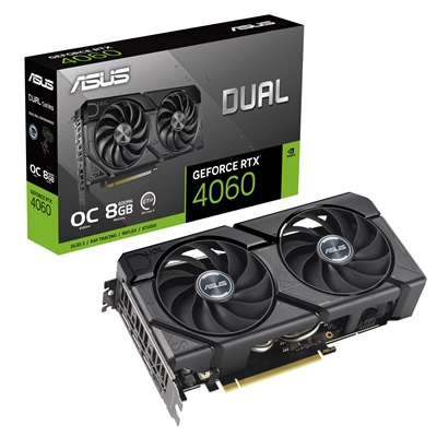 ASUS Dual GeForce RTX 4060 EVO OC Edition 8GB GDDR6 package view