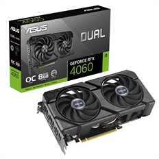 ASUS Dual GeForce RTX 4060 EVO OC Edition - Graphics Card, 8GB GDDR6, 128 bit, 2505MHz, 3072 Cuda Cores, 3x DisplayPort v1.4a, 1x HDMI 2.1a, 4.6 OpenGL