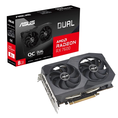 ASUS Dual Radeon RX 7600 V2 OC box view