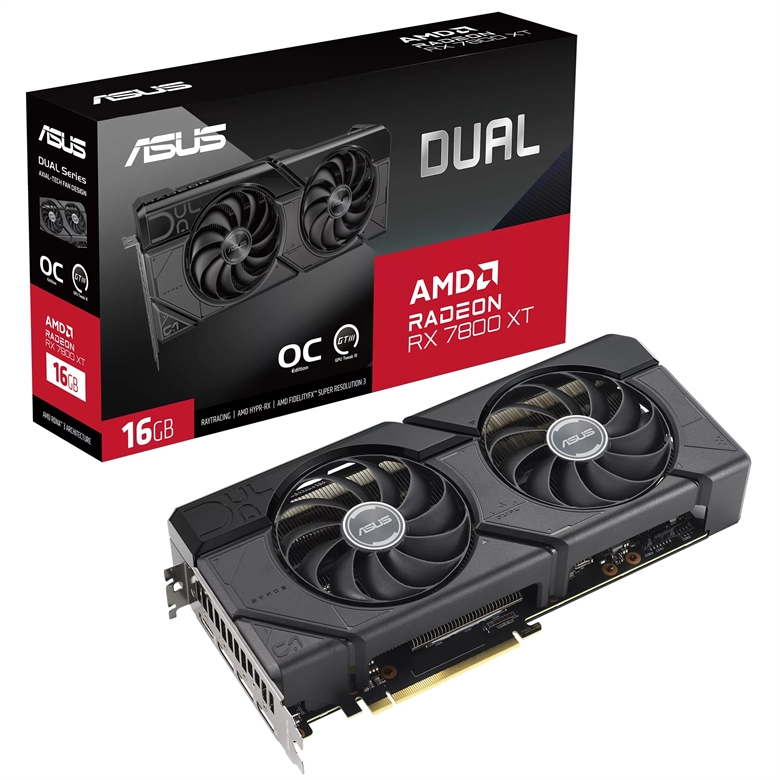 ASUS Dual Radeon RX 7800 XT OC box view