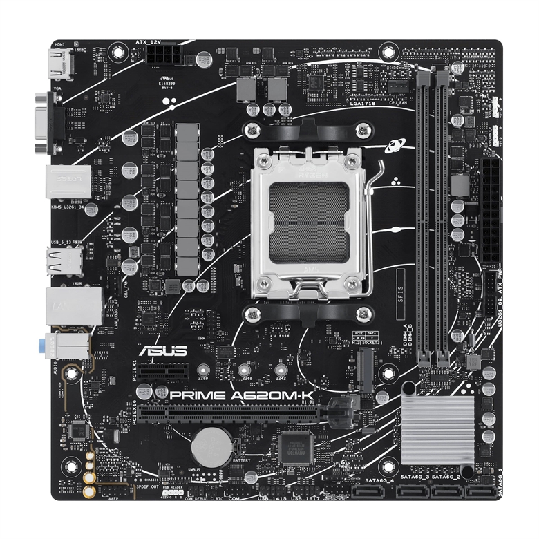 Asus PRIME A620M-K - Motherboard front image