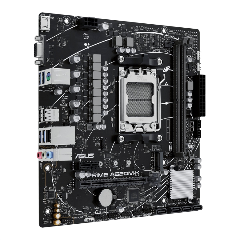 Asus PRIME A620M-K - Motherboard side image