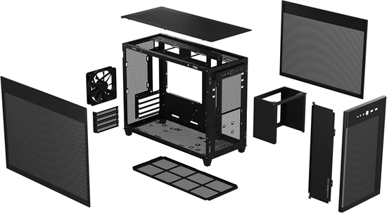 ASUS Prime AP201 black ap201 asus prime case bk inside view