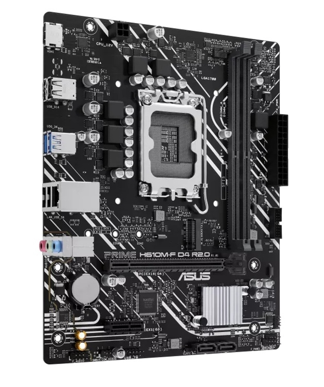 Placa Base ASUS PRIME H610M-F D4 R2.0-Vista lateral