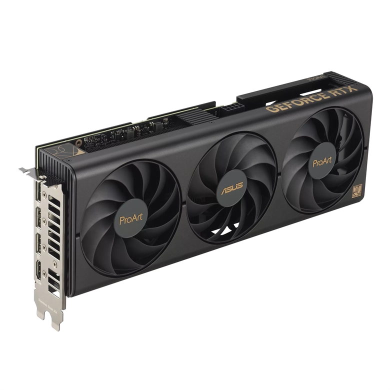 ASUS ProArt GeForce RTX 4070 OC edition 12GB GDDR6X lateral view