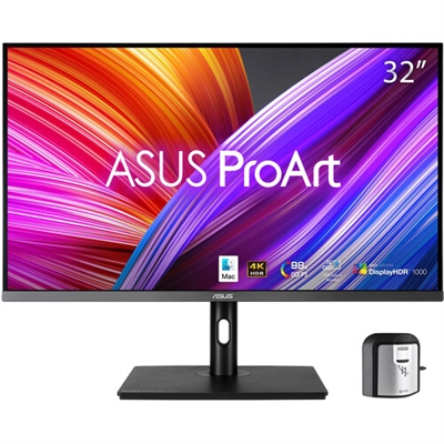 ASUS ProArt PA32UCR-K Monitor black front three view