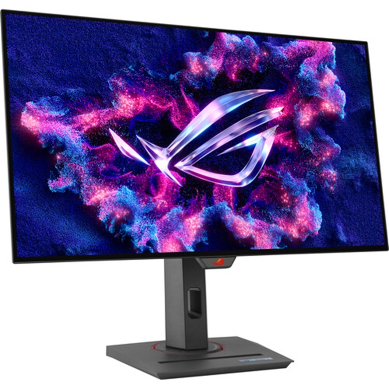 ASUS ROG Strix XG27AQDMG monitor black front two view