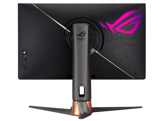 asus rog swift PG27UQR monitor black back view