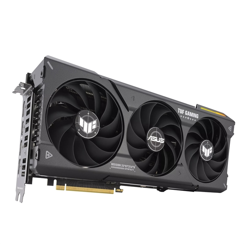 ASUS TUF Gaming GeForce RTX 4070 SUPER 12GB GDDR6X OC Edition fans view