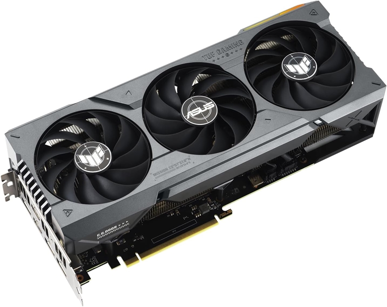 ASUS TUF Gaming GeForce RTX 4070 Ti SUPER tuf-rtx4070tis-o16g-ga front 3 view