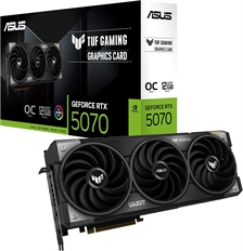 ASUS TUF Gaming GeForce RTX 5070 12GB GDDR7 OC Edition - Tarjeta de Video, 12GB GDDR7, 192 bit, 2610MHz, 6144 Núcleos Cuda, 3x DisplayPort v2.1b, 2x HDMI 2.1b, 4.6 OpenGL