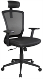 Xtech Avignon  - Silla Ergonómica de Oficina Negra, Altura Ajustable, Apoyabrazos 1D