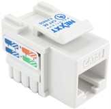 Nexxt Solutions AW110NXT17 - Keystone Jack, CAT 5E, Unshielded, RJ-45, 110 Type, White, 100Mbps