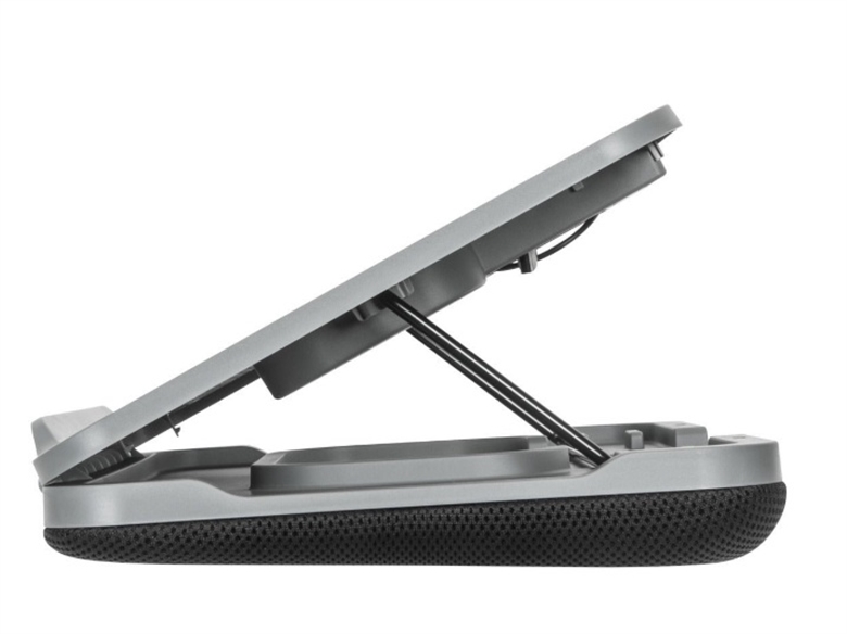 AWE90GL-Gray-Base Refrigerante Ajustable de Doble Ventilador Targus para Laptop hasta 18-Vistal Lateral