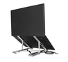 AWU100205GL-Silver-Soporte Portátil para Laptop con Hub USB-A Integrado-Vista en Uso