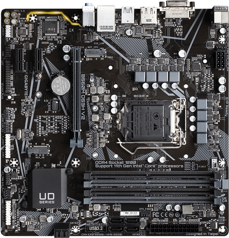 B560M motherboard Frontal