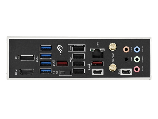 B650E-F GAMING WIFI Tarjeta Madre Gamer AM5 ATX-Vista Posterior