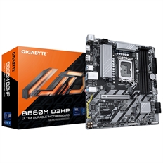 GIGABYTE B860M D3HP - Motherboard, LGA 1851, mATX, Dual-Channel, 256GB DDR5 Max Memory