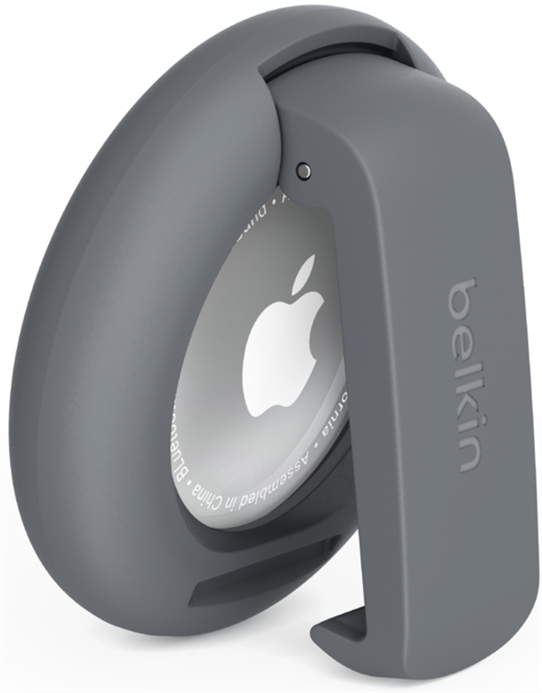 Belkin - Secure Holder with clip DARK GRAY isometric right view