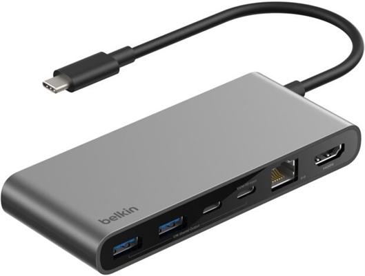 Belkin adapter USB-C 8-in-1 Hub Front View 1