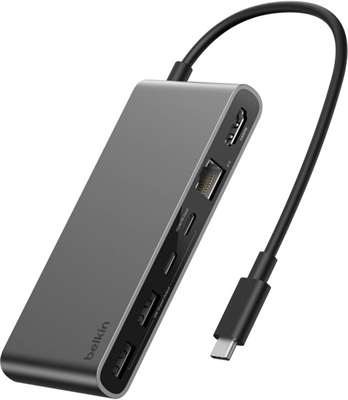 Belkin adapter USB-C 8-in-1 Hub Front View 2