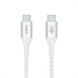 Belkin BoostCharge CAB015bt2MWH - USB Cable, USB Type-C Male to USB Type-C Male, USB 2.0, 2m, White