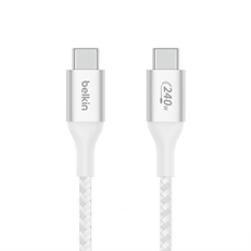 Belkin BoostCharge CAB015bt2MWH - USB Cable, USB Type-C Male to USB Type-C Male, USB 2.0, 2m, White