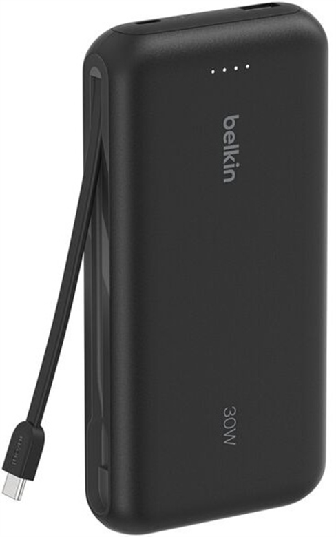 Belkin BoostCharge 30k USB-C Integrated 20W black front view