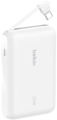 Belkin BoostCharge Power bank 20 Watt VISTA DE LADO IZQUIERDO BLANCO