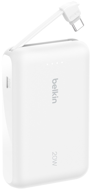 Belkin BoostCharge Power bank 20 Watt VISTA DE LADO IZQUIERDO BLANCO
