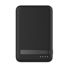 Belkin BoostCharge 5K + Soporte - Batería Portátil, 5000mAh, hasta 15W, Negro