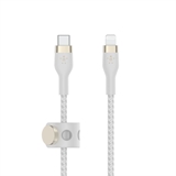 Belkin CAA011bt2MWH - Cable USB, USB Tipo-C a Lightning Macho, Blanco y Dorado