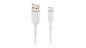Belkin CAB001bt2MWH USB-C to USB-A Cable 2m White Isometric View