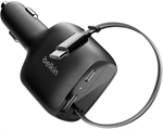 Belkin BoostCharge  - Cargador de Coche Trilpe con PPS 75W + Cable USB-C, USB-A, Negro