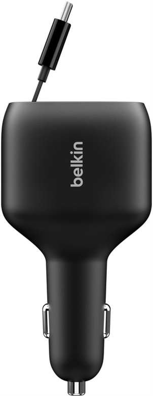Belkin-Car Charger-Lithium ion-For Apple Samsung phones-USB-C 60W-USB-C 30W-USB-A Front View 2