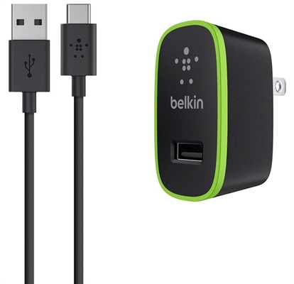 Belkin F7U001TT06-BLK Wall Charger and USB Type-A to USB Type-C Cable