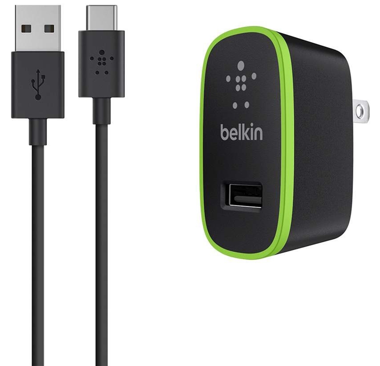 Belkin F7U001TT06-BLK Wall Charger and USB Type-A to USB Type-C Cable