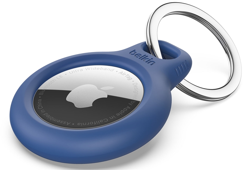 Belkin - Secure Holder with Key Ring - Blue Isometric View